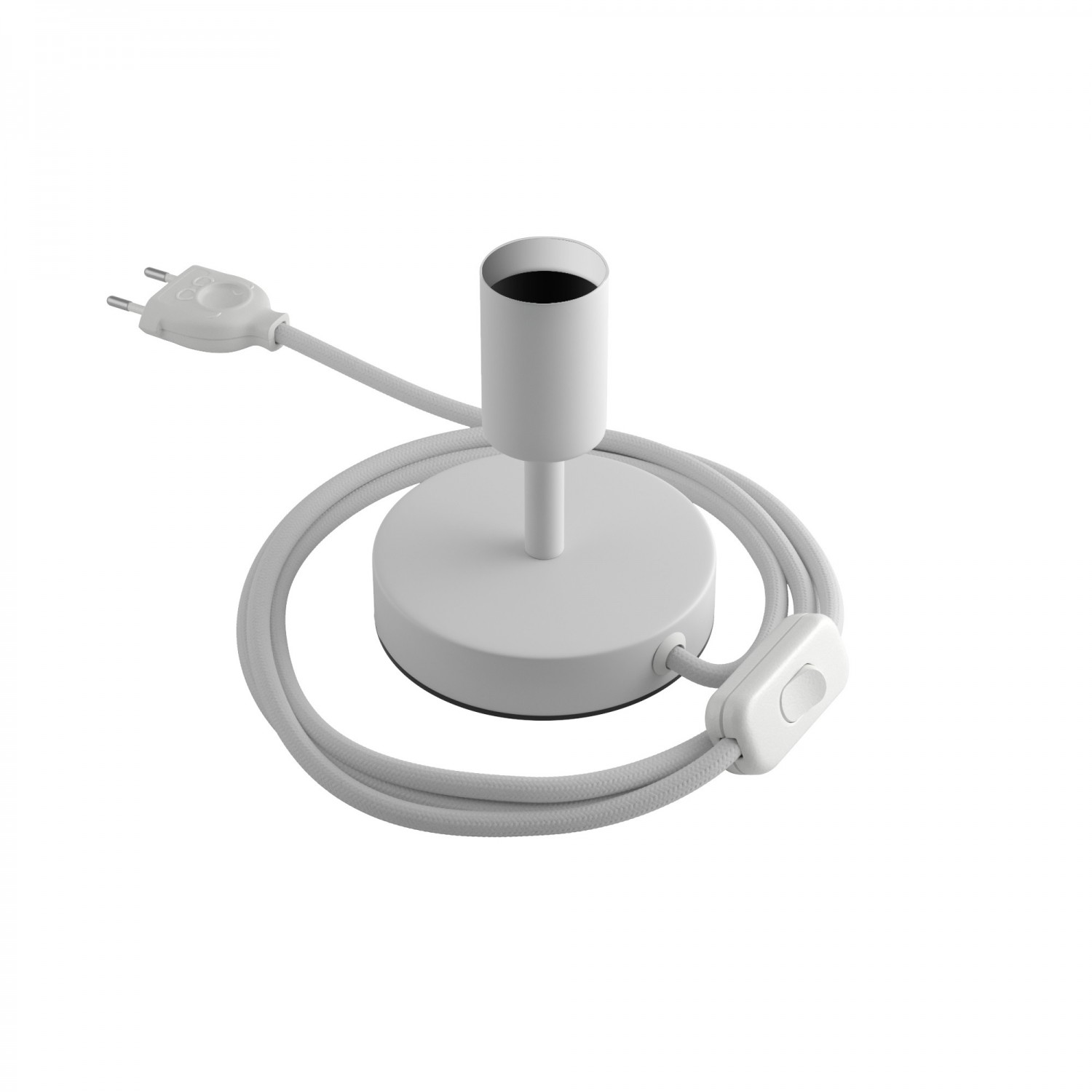 Levně creative cables Kovová stolní lampa Alzaluce Velikost: 5 cm, Barva: Matná bílá