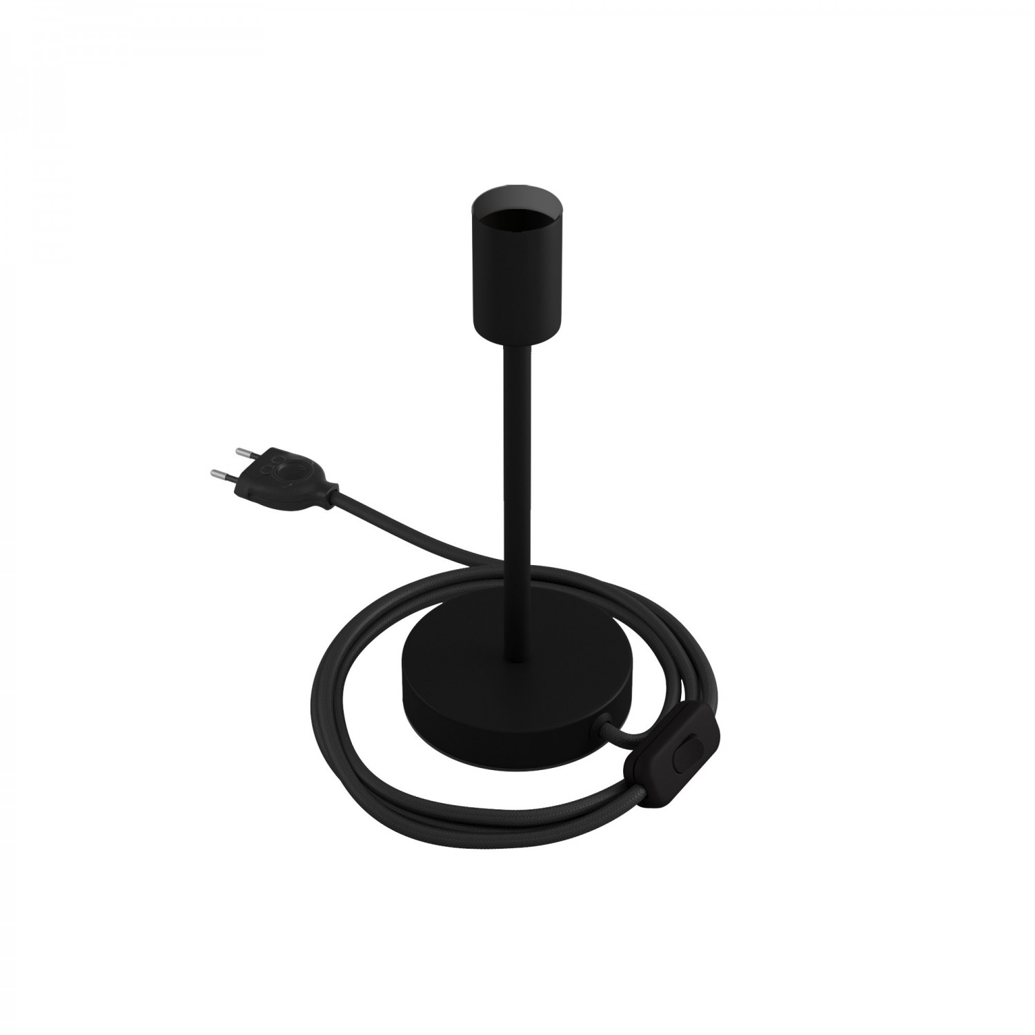 creative cables Kovová stolní lampa Alzaluce Velikost: 20 cm, Barva: Matná černá