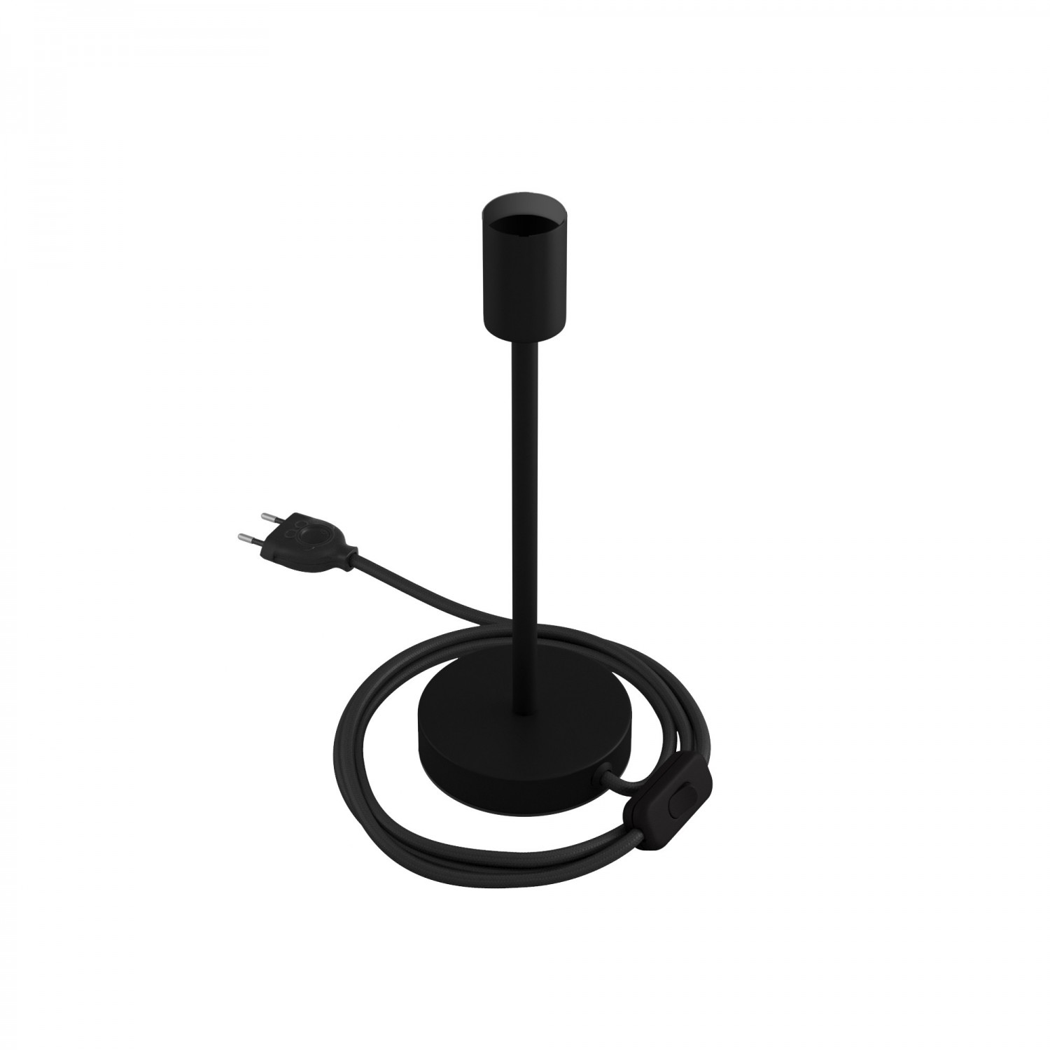 creative cables Kovová stolní lampa Alzaluce Velikost: 25 cm, Barva: Matná černá