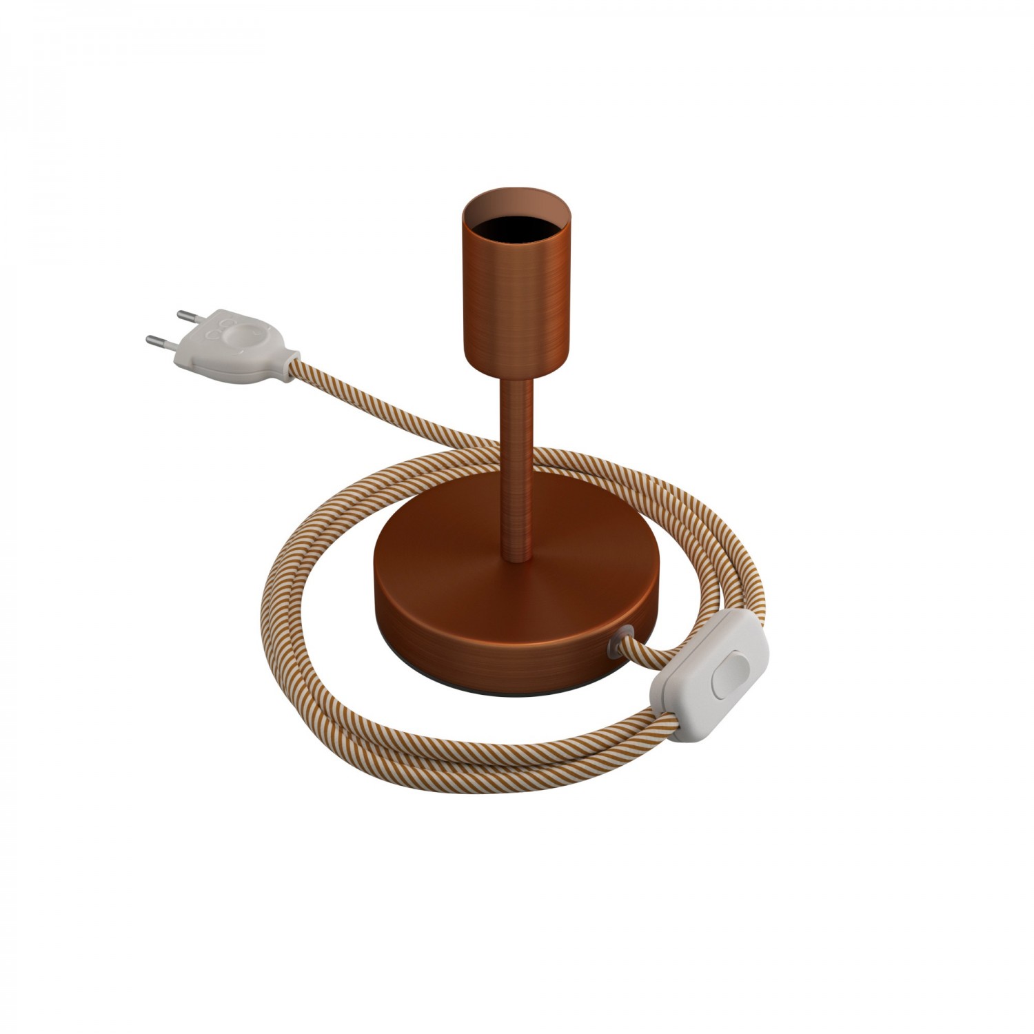 creative cables Kovová stolní lampa Alzaluce Velikost: 10 cm, Barva: Matná měď