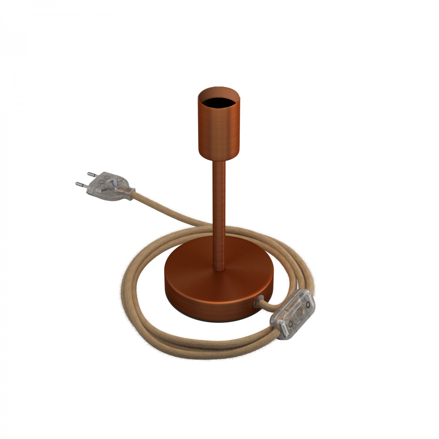 Levně creative cables Kovová stolní lampa Alzaluce Velikost: 15 cm, Barva: Matná měď
