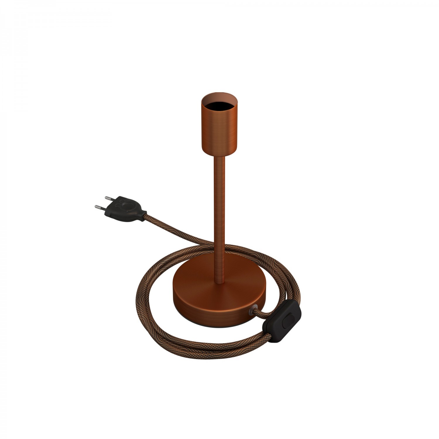 Levně creative cables Kovová stolní lampa Alzaluce Velikost: 20 cm, Barva: Matná měď