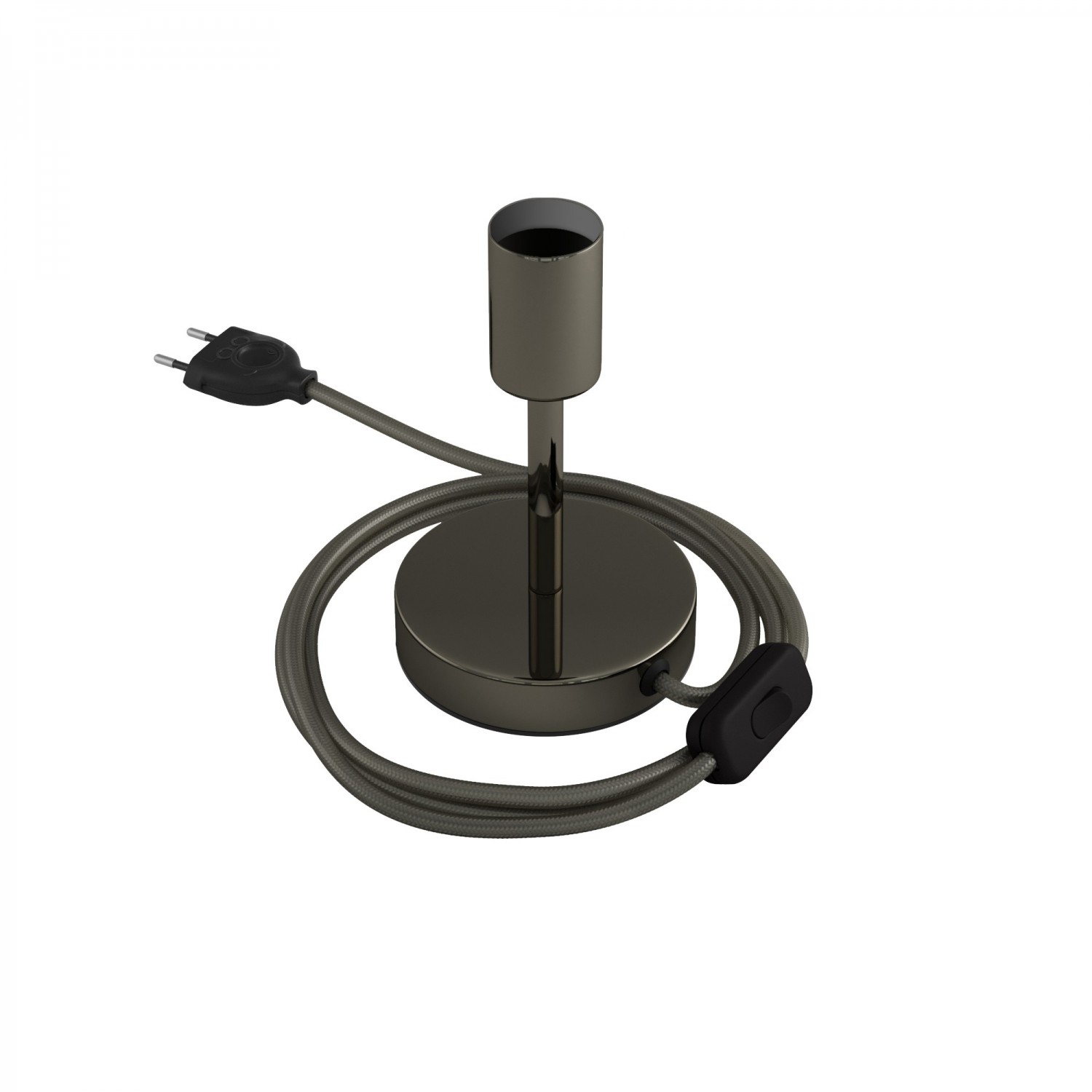 creative cables Kovová stolní lampa Alzaluce Velikost: 10 cm, Barva: Černá Perleť