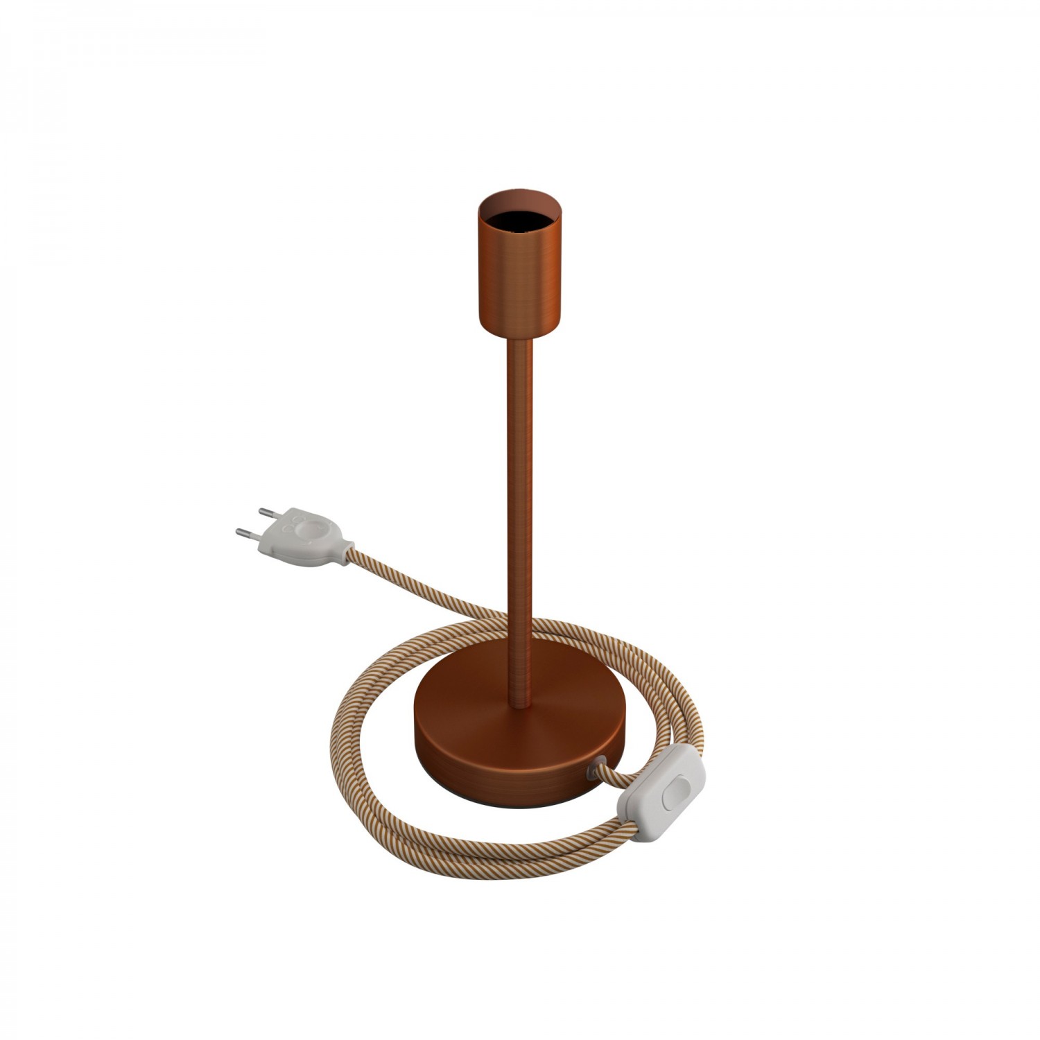 Levně creative cables Kovová stolní lampa Alzaluce Velikost: 25 cm, Barva: Matná měď