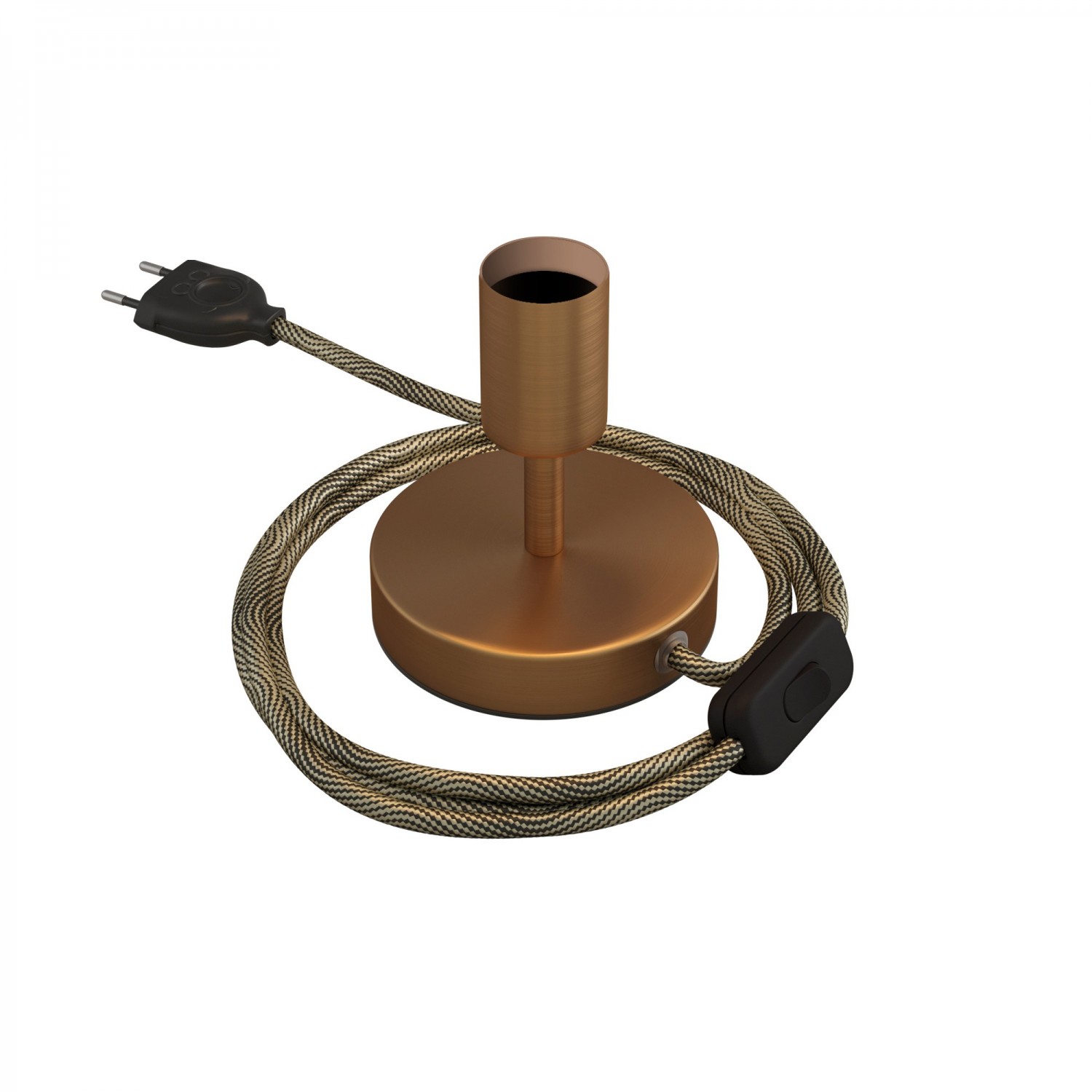 Levně creative cables Kovová stolní lampa Alzaluce Velikost: 5 cm, Barva: Matný bronz