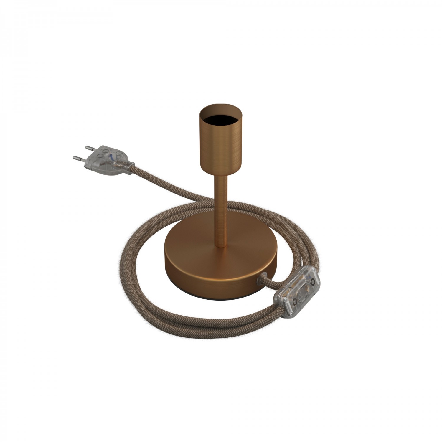 Levně creative cables Kovová stolní lampa Alzaluce Velikost: 10 cm, Barva: Matný bronz