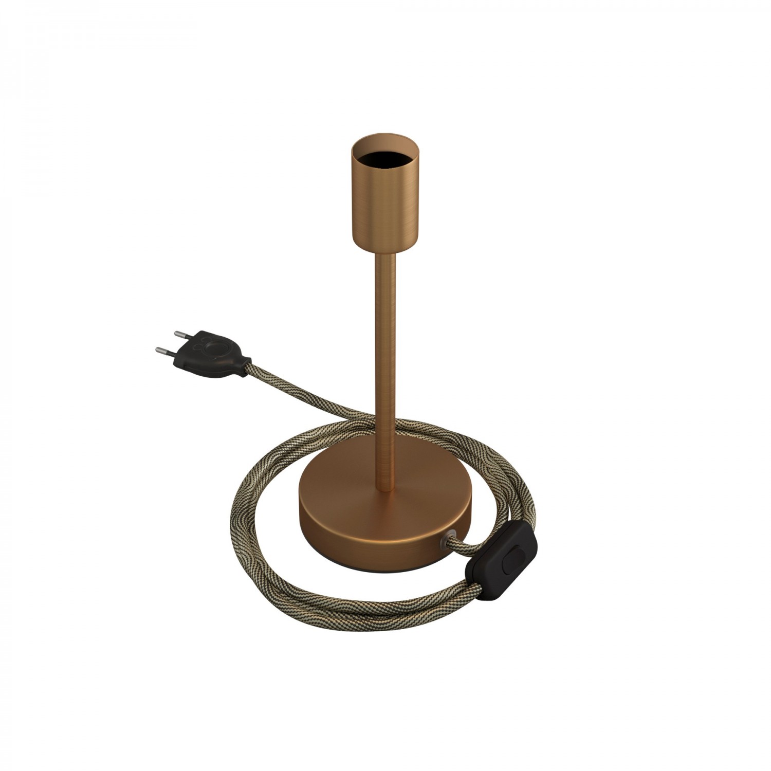 creative cables Kovová stolní lampa Alzaluce Velikost: 20 cm, Barva: Matný bronz