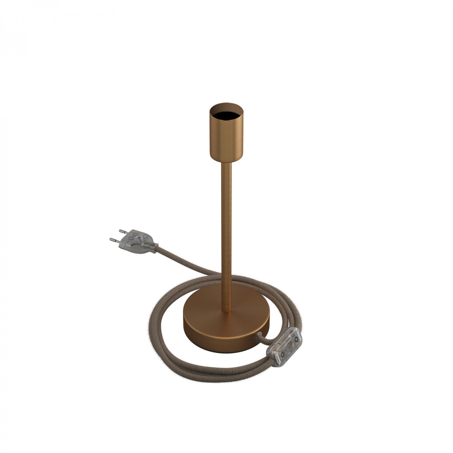 Levně creative cables Kovová stolní lampa Alzaluce Velikost: 25 cm, Barva: Matný bronz