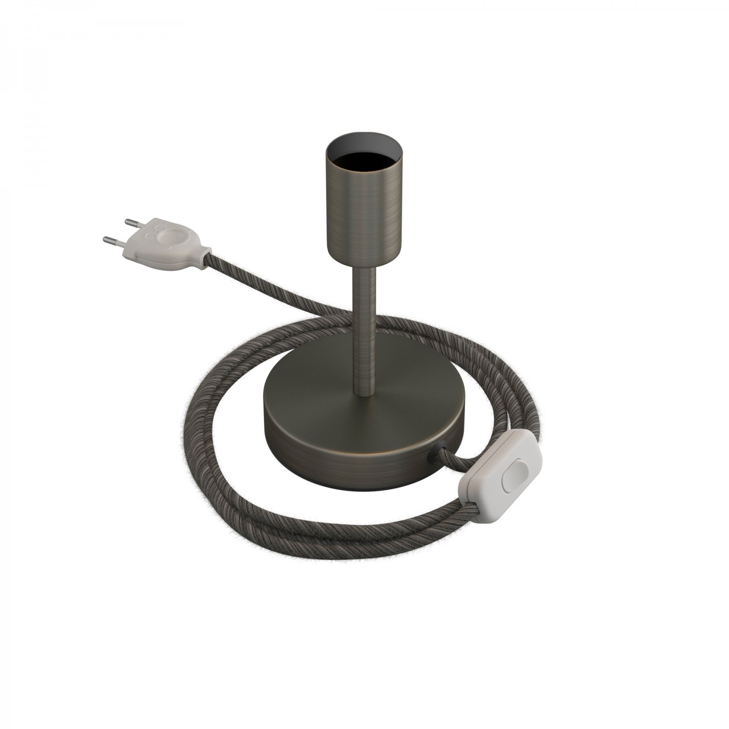 Levně creative cables Kovová stolní lampa Alzaluce Velikost: 10 cm, Barva: Matný chrom