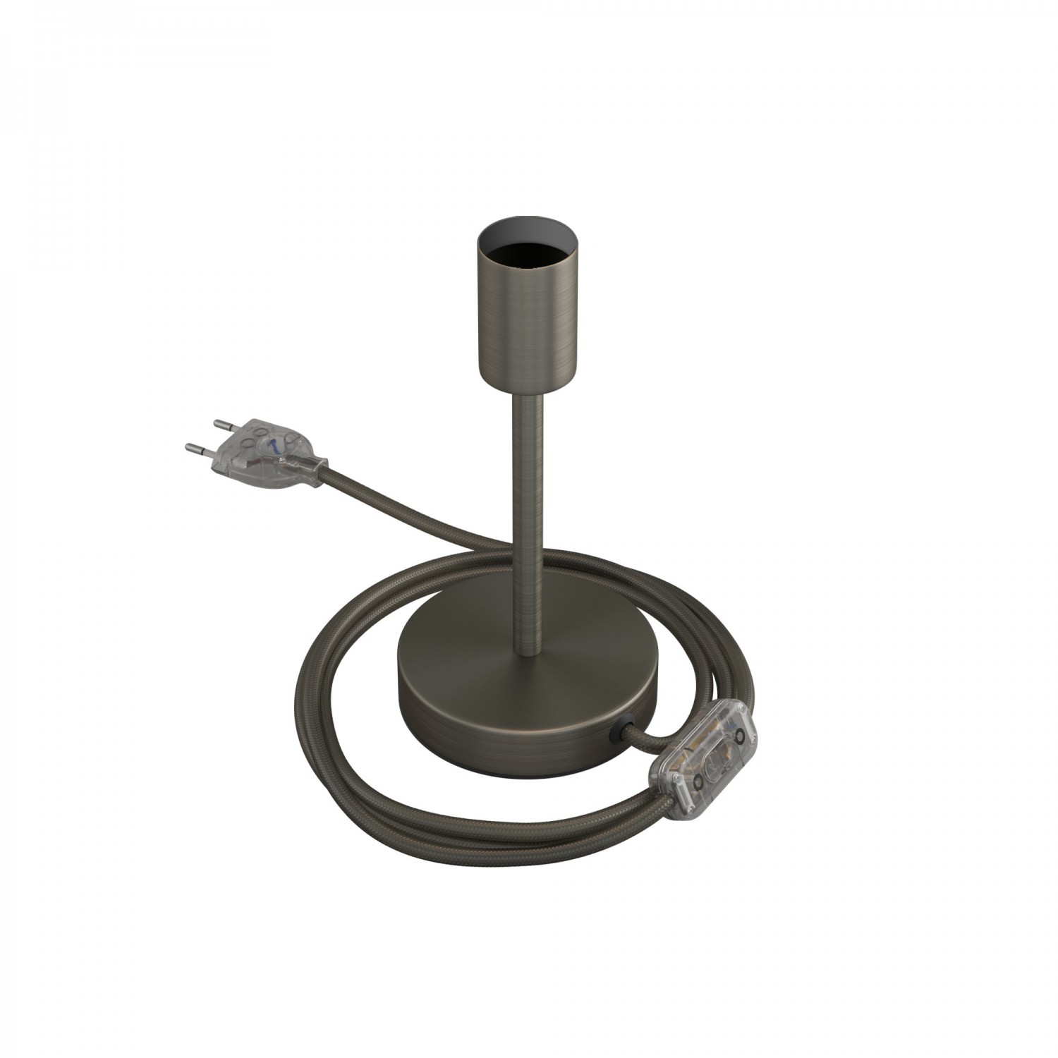 Levně creative cables Kovová stolní lampa Alzaluce Velikost: 15 cm, Barva: Matný chrom
