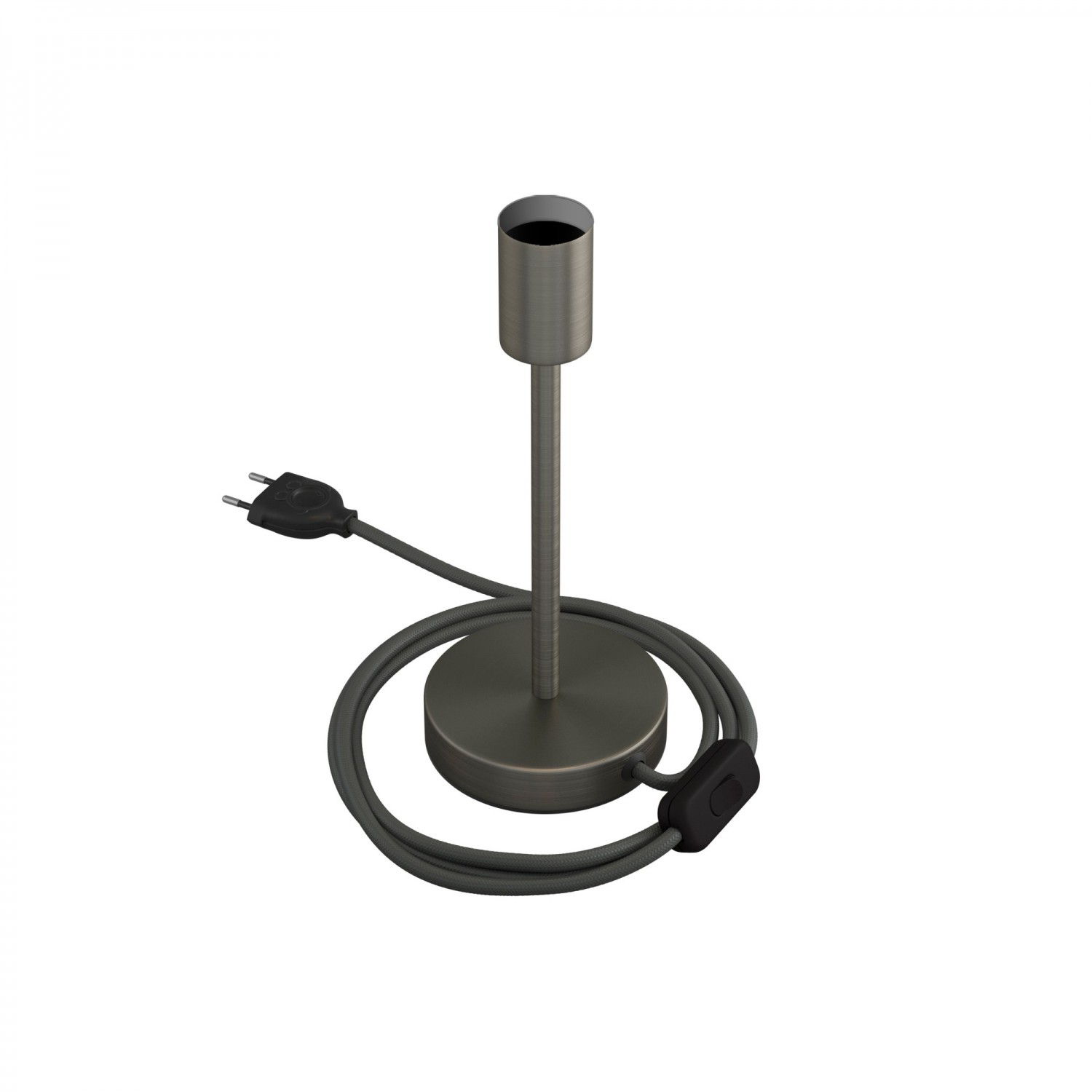 Levně creative cables Kovová stolní lampa Alzaluce Velikost: 20 cm, Barva: Matný chrom