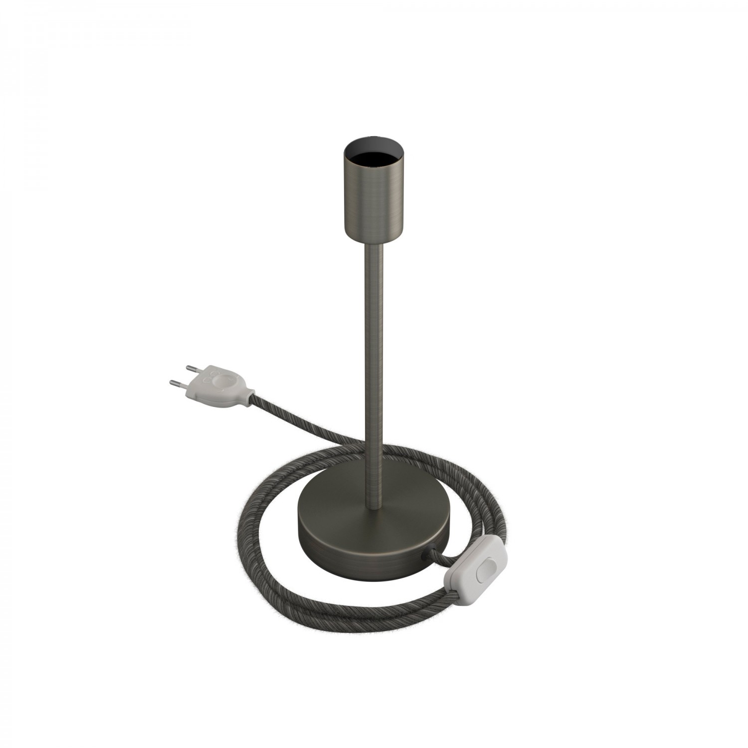 Levně creative cables Kovová stolní lampa Alzaluce Velikost: 25 cm, Barva: Matný chrom