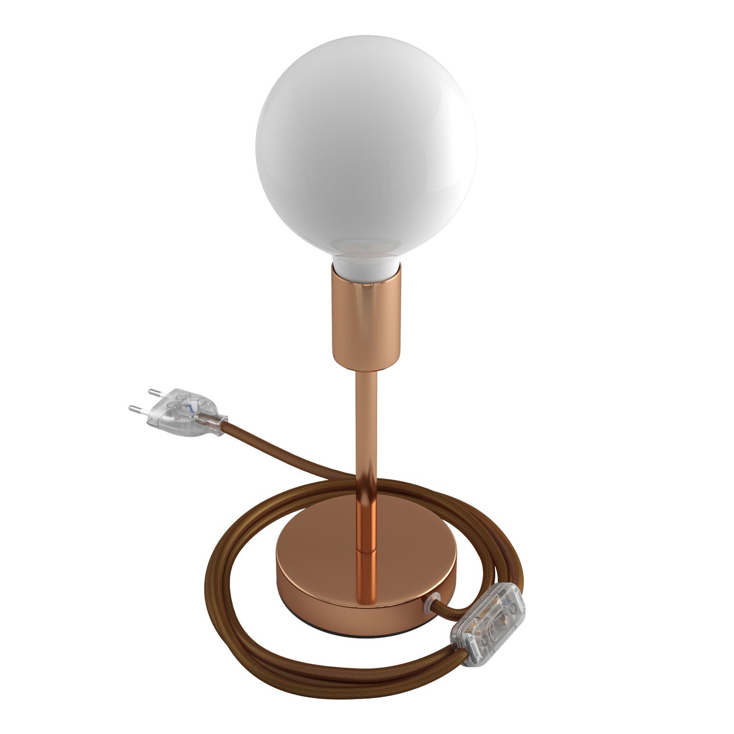 Levně creative cables Kovová stolní lampa Alzaluce Velikost: 15 cm, Barva: Měď