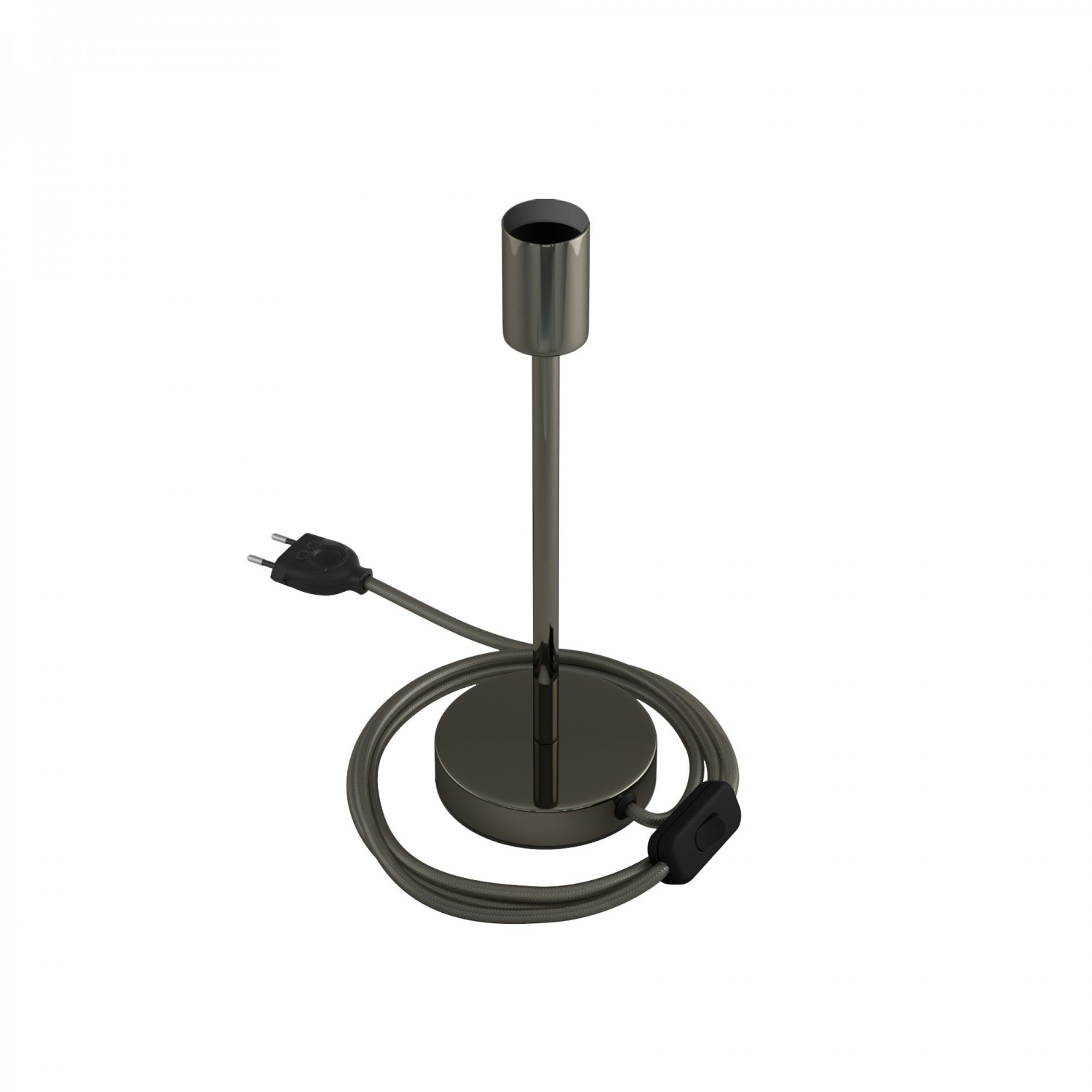 creative cables Kovová stolní lampa Alzaluce Velikost: 25 cm, Barva: Černá Perleť