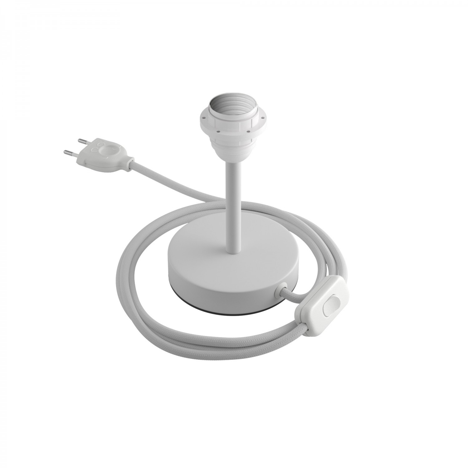 Levně creative cables Kovová stolní lampa Alzaluce pro stínidlo Velikost: 10 cm, Barva: Matná bílá