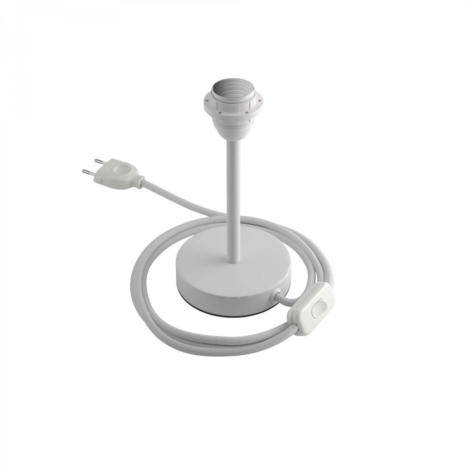 Levně creative cables Kovová stolní lampa Alzaluce pro stínidlo Velikost: 15 cm, Barva: Matná bílá