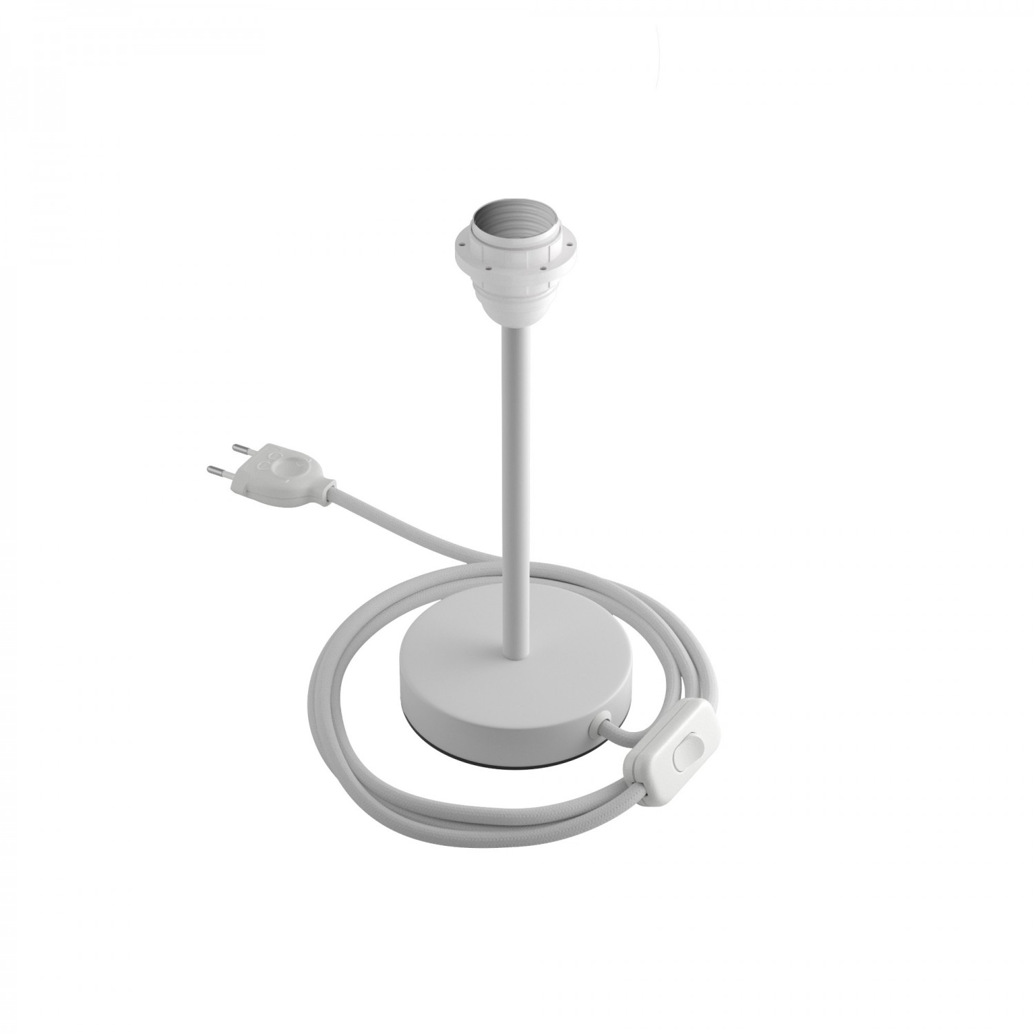 Levně creative cables Kovová stolní lampa Alzaluce pro stínidlo Velikost: 20 cm, Barva: Matná bílá