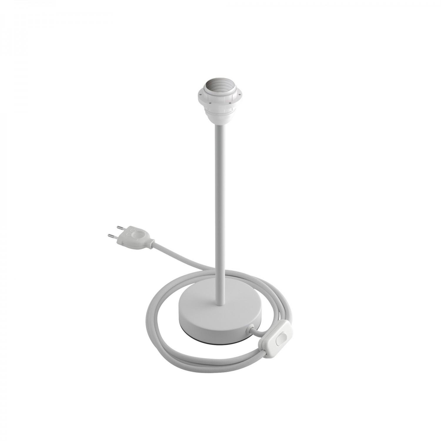 Levně creative cables Kovová stolní lampa Alzaluce pro stínidlo Velikost: 30 cm, Barva: Matná bílá