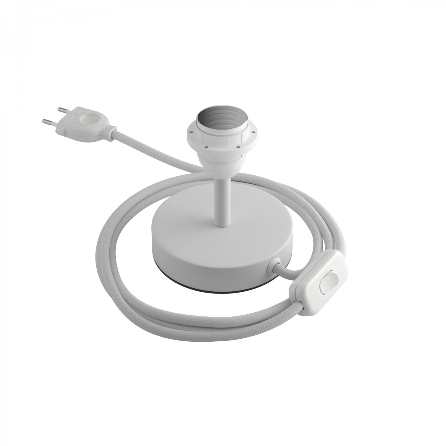 creative cables Kovová stolní lampa Alzaluce pro stínidlo Velikost: 5 cm, Barva: Matná bílá