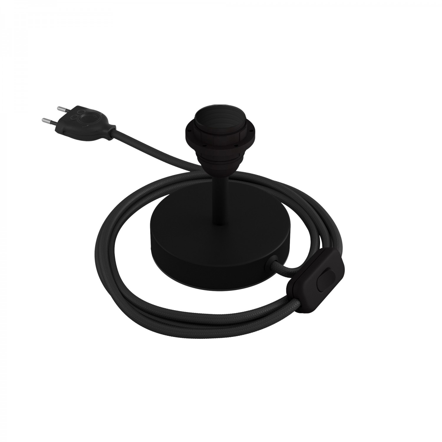 Levně creative cables Kovová stolní lampa Alzaluce pro stínidlo Velikost: 5 cm, Barva: Matná černá