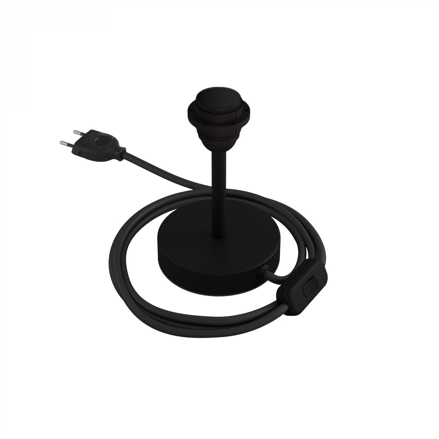 creative cables Kovová stolní lampa Alzaluce pro stínidlo Velikost: 10 cm, Barva: Matná černá