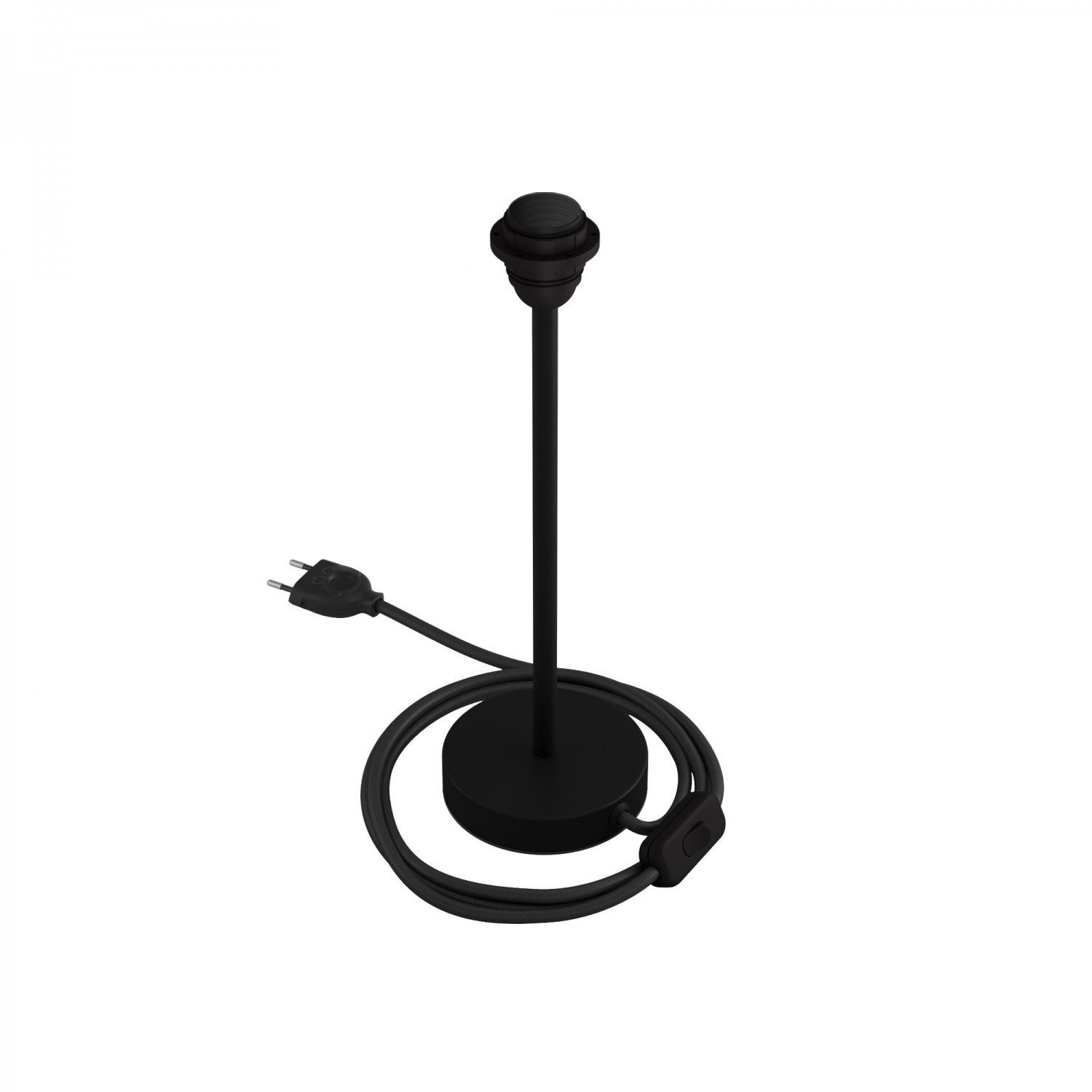 Levně creative cables Kovová stolní lampa Alzaluce pro stínidlo Velikost: 30 cm, Barva: Matná černá