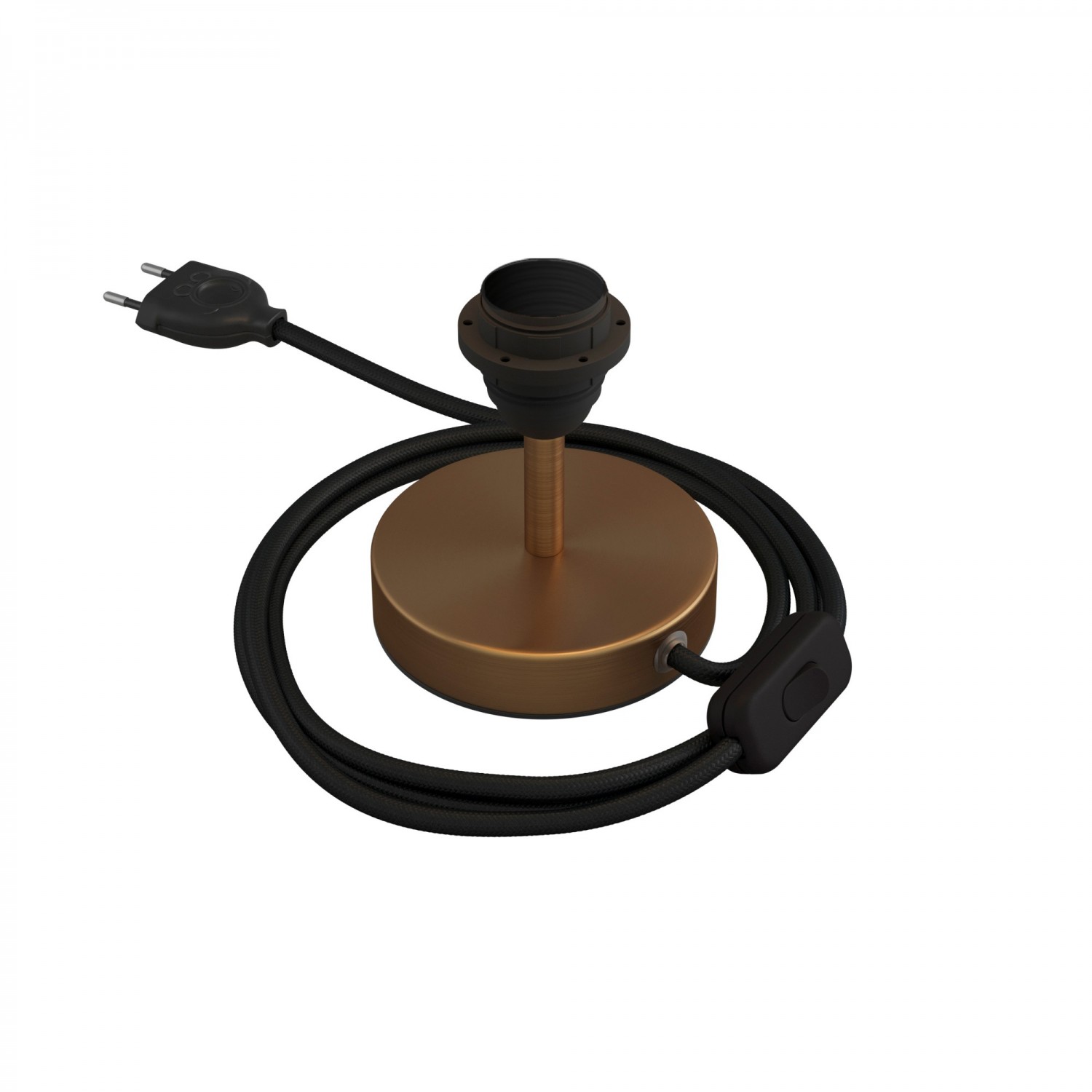 Levně creative cables Kovová stolní lampa Alzaluce pro stínidlo Velikost: 5 cm, Barva: Matný bronz