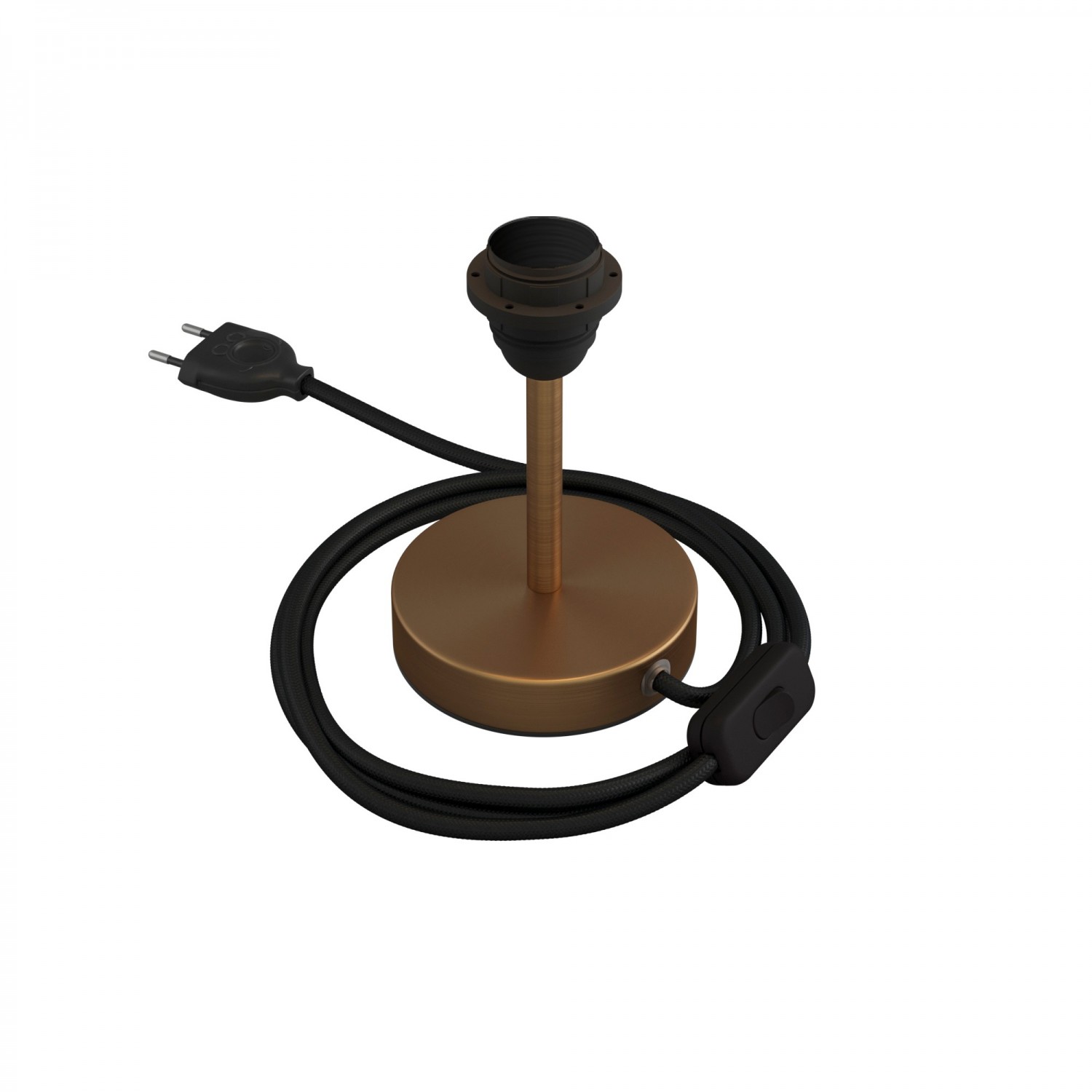 Levně creative cables Kovová stolní lampa Alzaluce pro stínidlo Velikost: 10 cm, Barva: Matný bronz