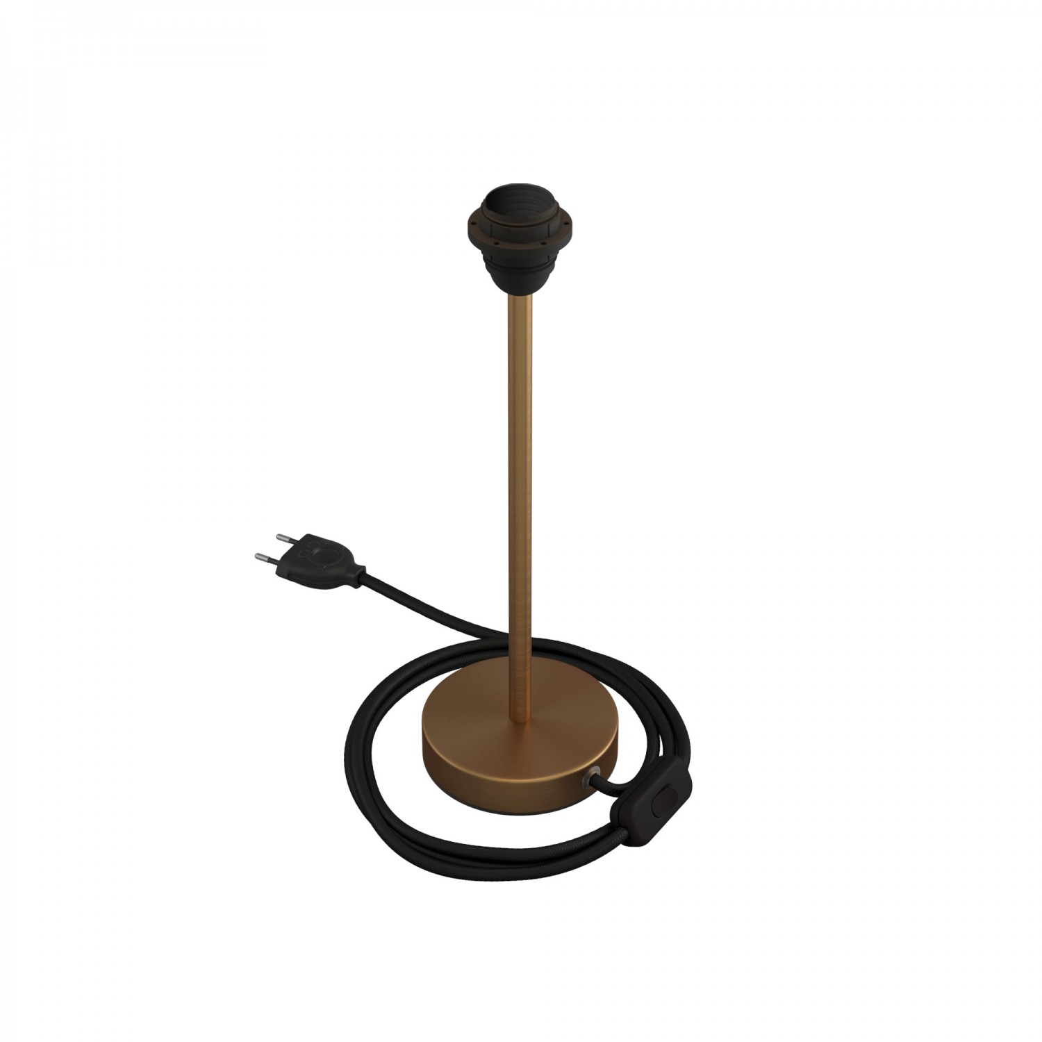 Levně creative cables Kovová stolní lampa Alzaluce pro stínidlo Velikost: 30 cm, Barva: Matný bronz