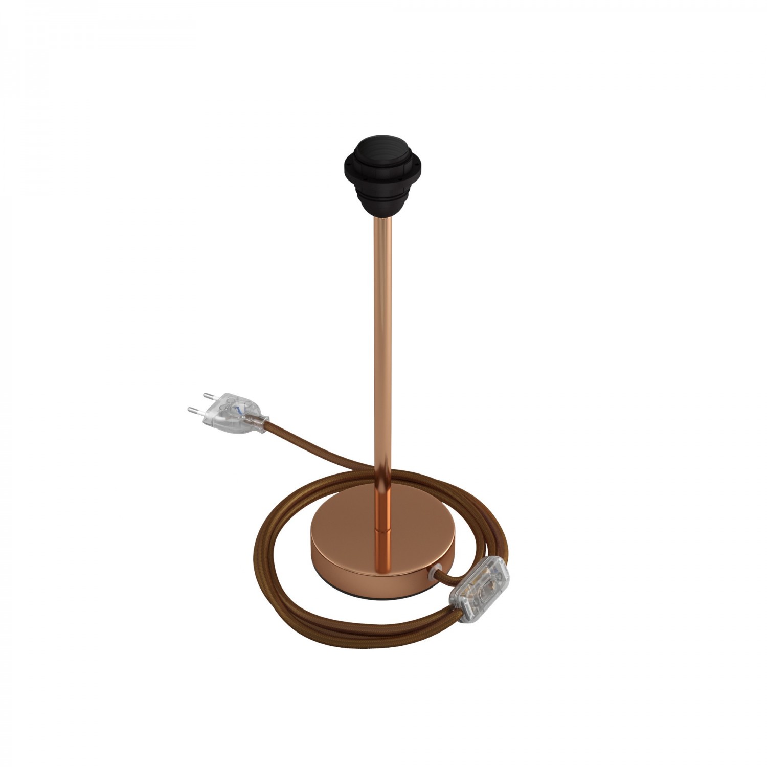 Levně creative cables Kovová stolní lampa Alzaluce pro stínidlo Velikost: 30 cm, Barva: Měď