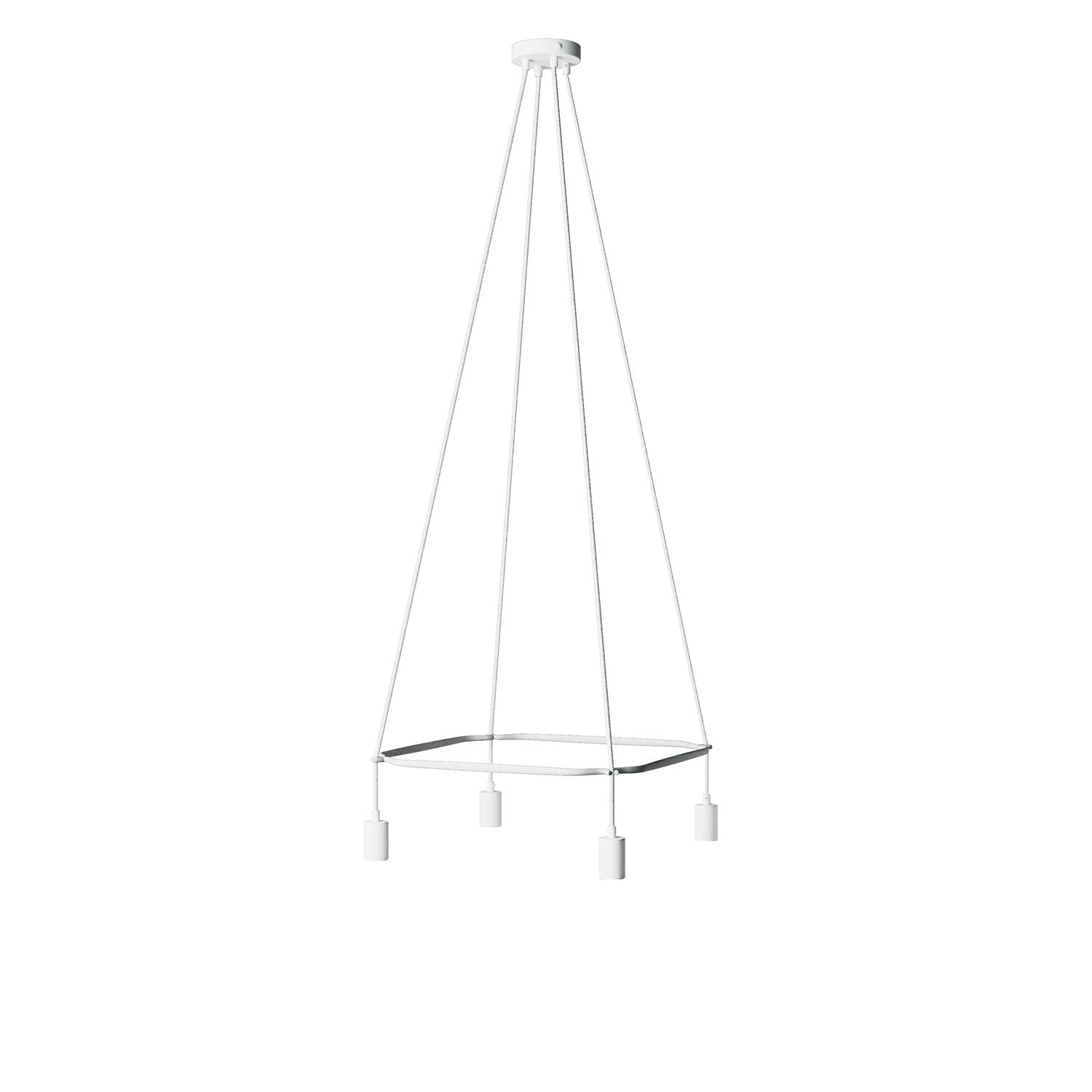 creative cables Lustr cage glóbus se 4 žárovkami Barva: Matná bílá