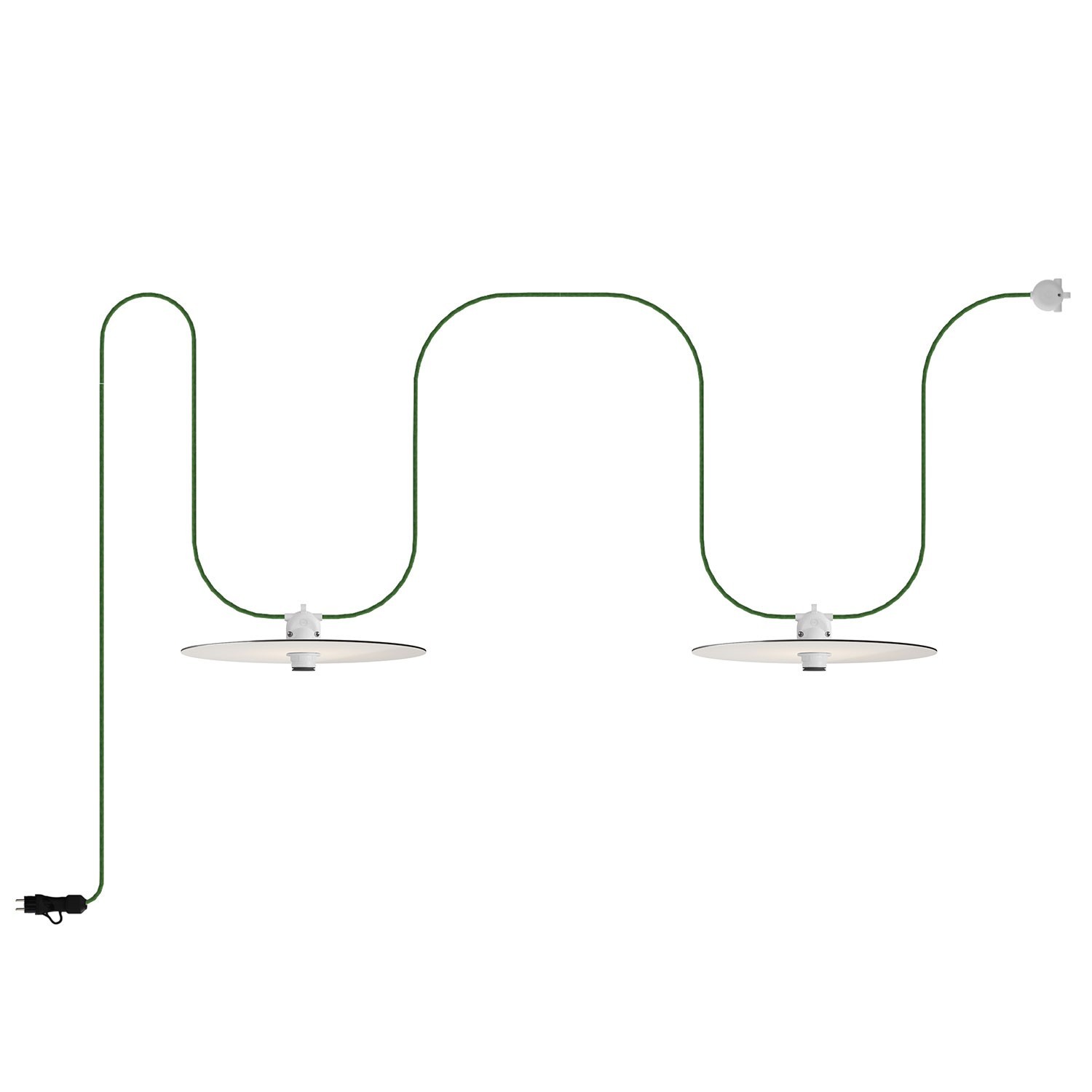 Levně creative cables Eiva přenosný venkovní světelný řetěz IP65, 2 stínidla Barva: Bílá