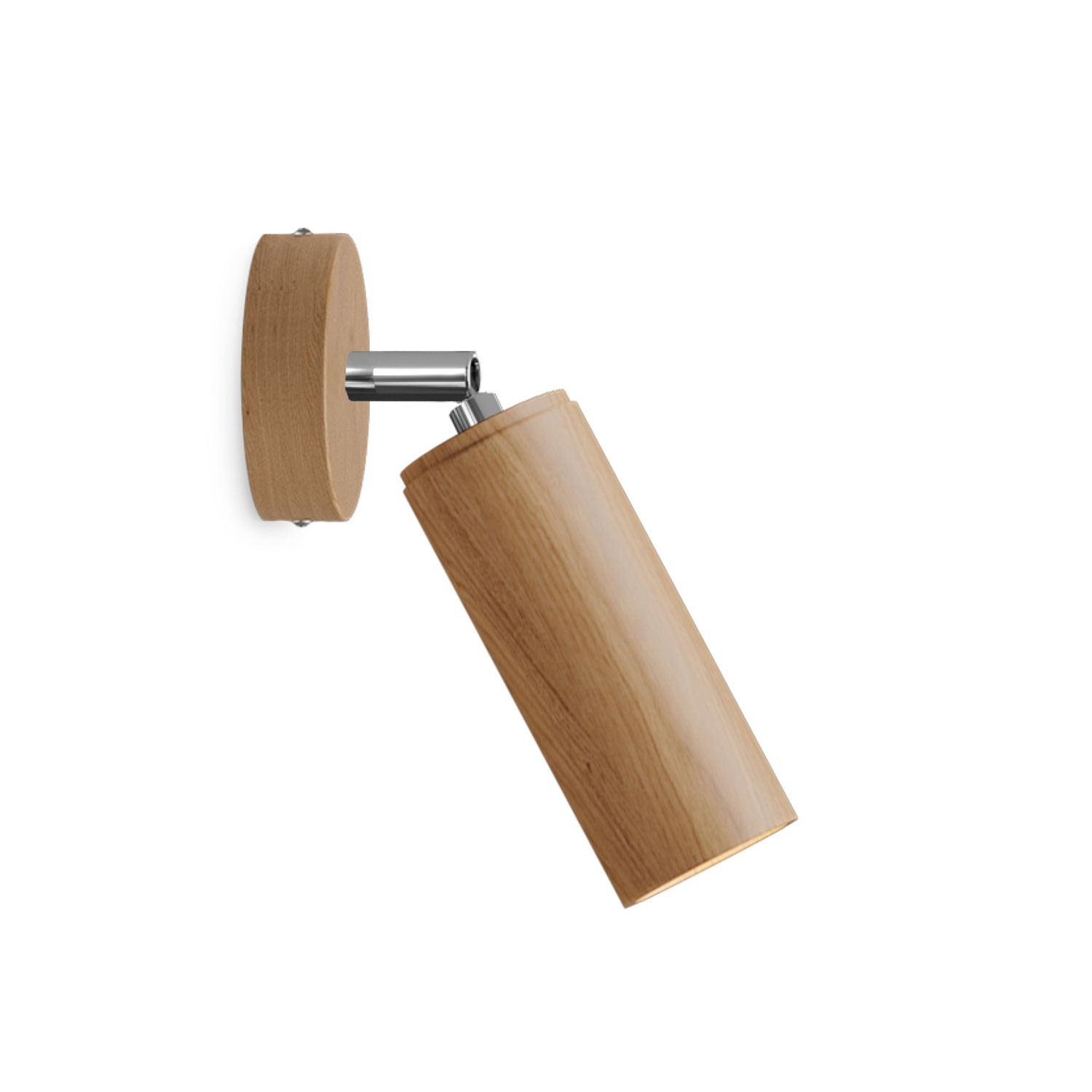 Levně creative cables Fermaluce wood dřevěné nastavitelné bodové svítidlo se stínidlem Tub-E14 Barva: Neutrální
