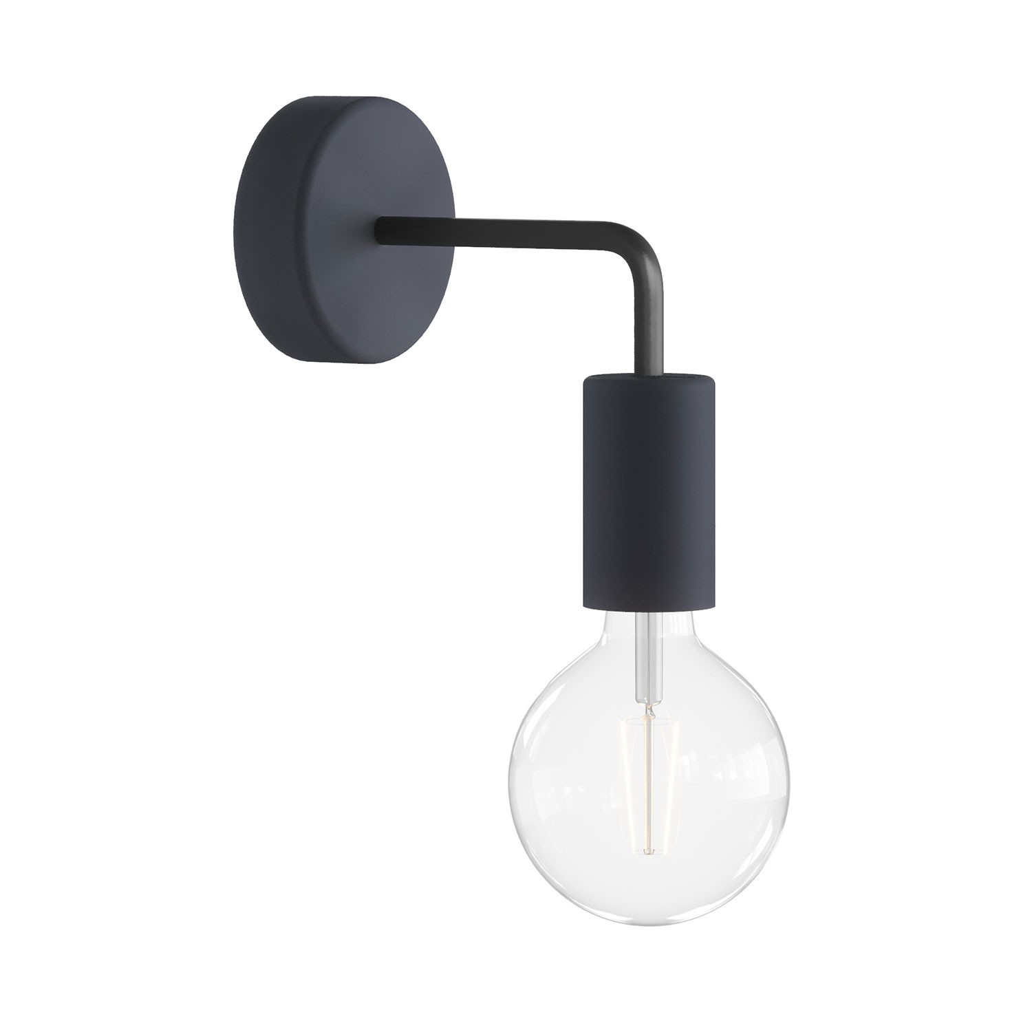 Levně creative cables Fermaluce EIVA elegant s ohnutou prodlužovací trubičkou, voděodolným baldachýnem a objímkou IP65 Barva: Černá