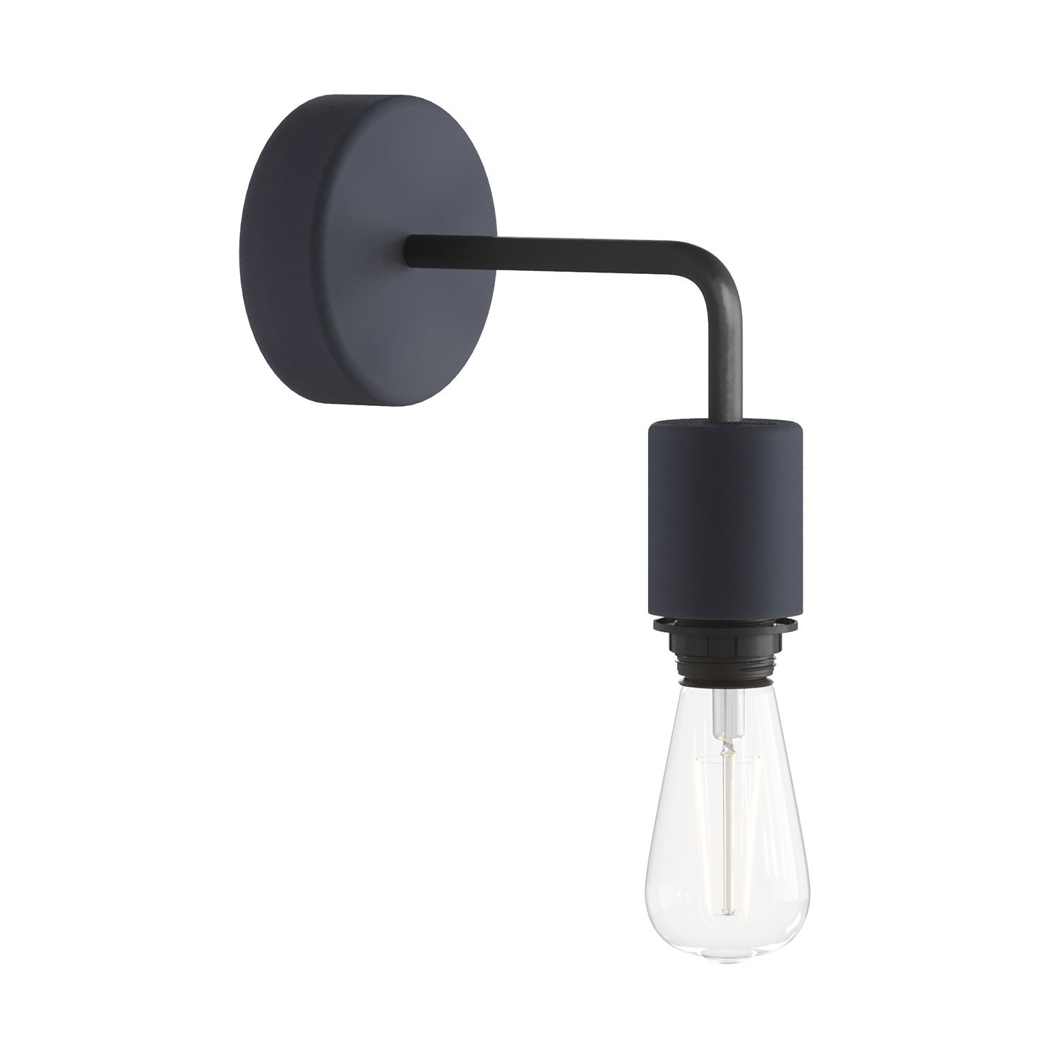 Levně creative cables Fermaluce EIVA elegant pro stínidlo s ohnutou prodlužovací trubičkou, voděodolným stropním baldachýnem a objímkou IP65 Barva: Černá