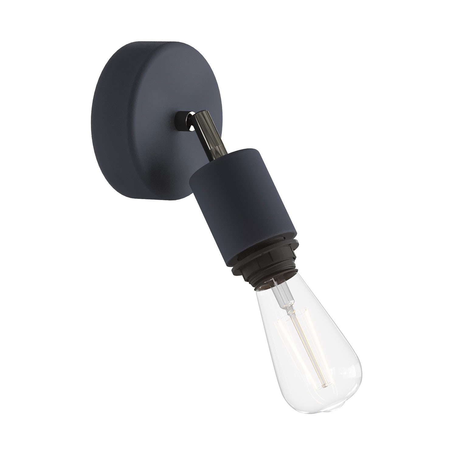 Levně creative cables Fermaluce EIVA elegant pro stínidlo s polohovatelnou spojkou, voděodolným stropním baldachýnem a objímkou IP65 Barva: Černá