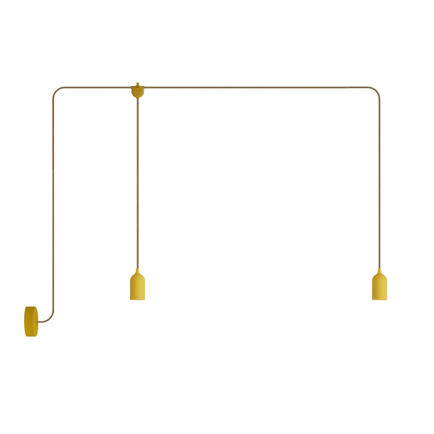 creative cables T-snake EIVA venkovní osvětlení IP65, 2 světla a baldachýn Barva: Hořčicově žlutá