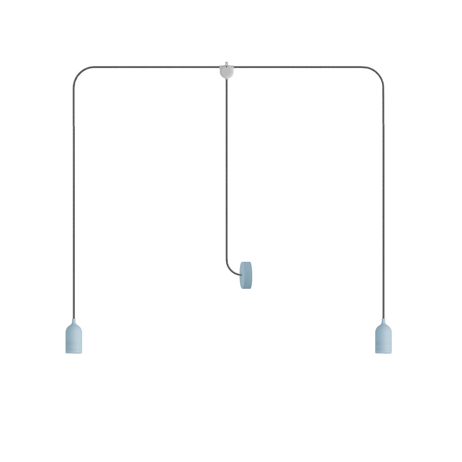 creative cables T-snake EIVA venkovní osvětlení IP65, 2 světla a baldachýn Barva: Světle modrá