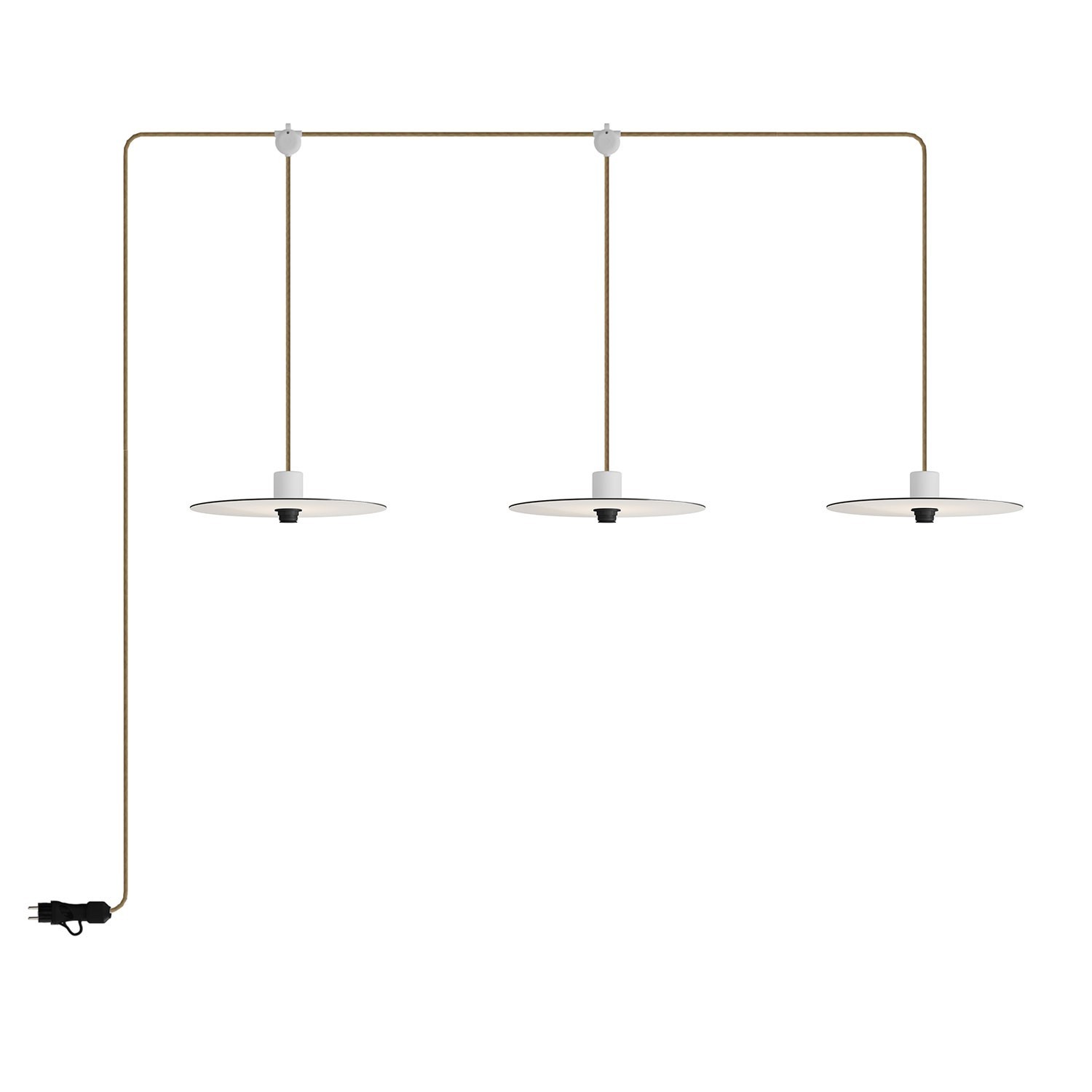 Levně creative cables E-snake EIVA přenosná venkovní lampa IP65, 3 světla se stínidly Barva: Bílá