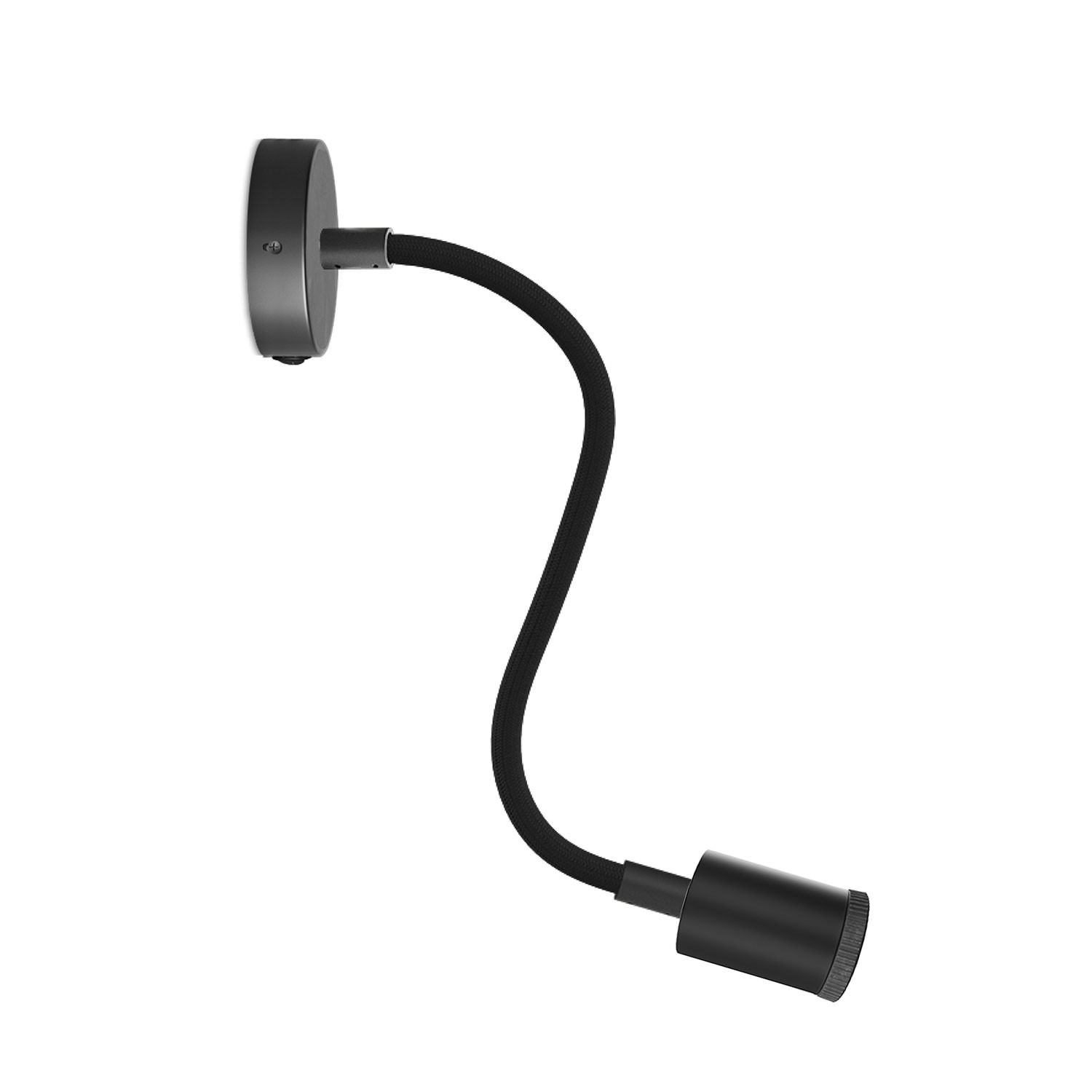 creative cables Fermaluce Flex 30 bodové svítidlo s mini baldachýnem s vypínačem a mini reflektorem GU1d0 Barva: Černá