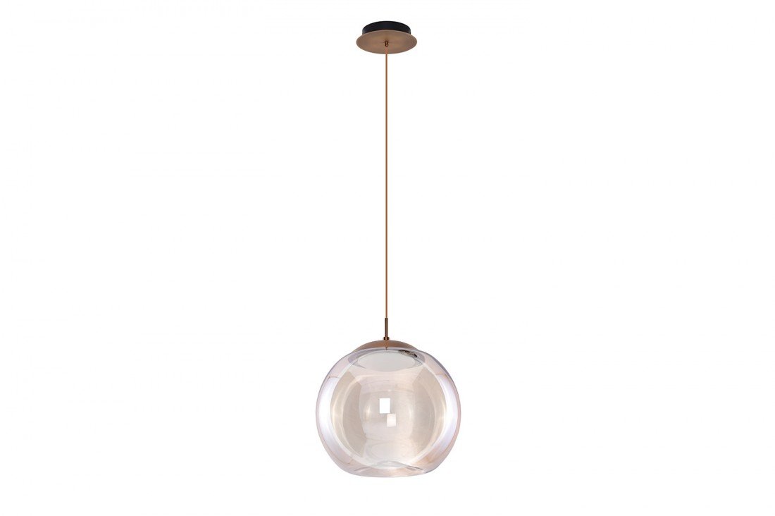 Levně AZzardo Závěsné skleněné svítidlo Helena A, 21W, ⌀ 40cm