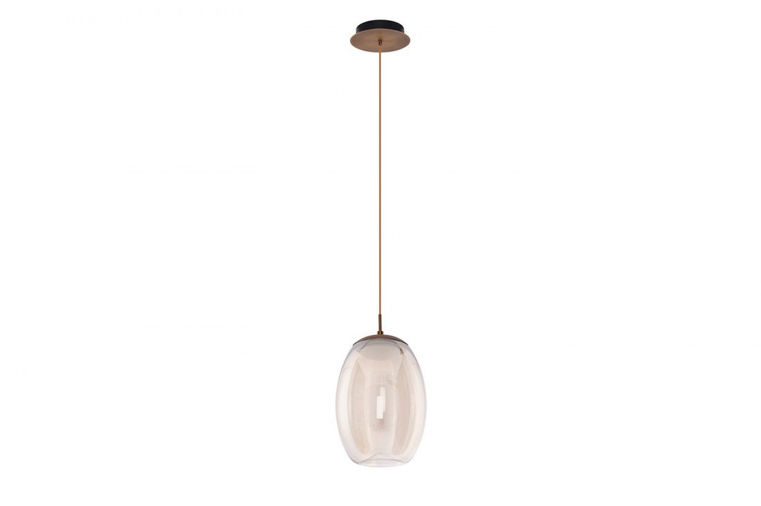 Levně AZzardo Závěsné skleněné svítidlo Helena B, 14W, ⌀ 26cm