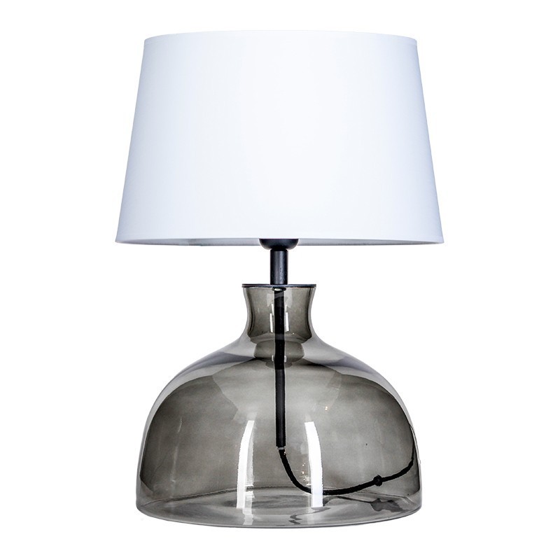 Levně 4concepts Designová stolní lampa HAGA ANTHRACITE Barva: Bílá