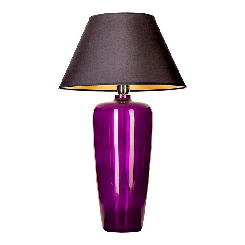 Levně 4concepts Designová stolní lampa BILBAO VIOLET Barva: Černá