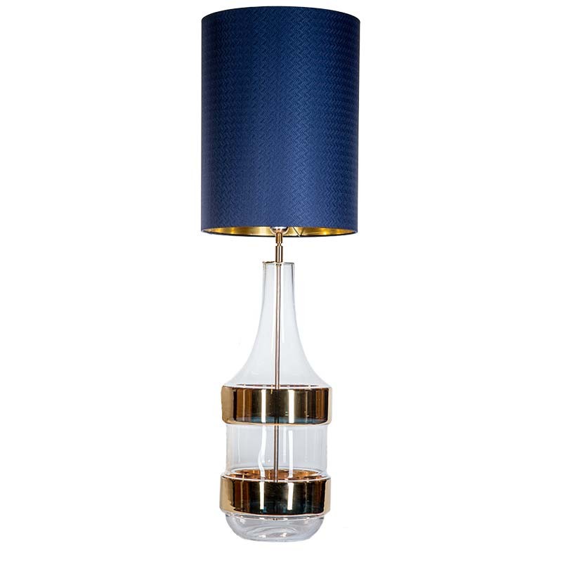 Levně 4concepts Designová stolní lampa BIARITZ Barva: Modro-zlatá