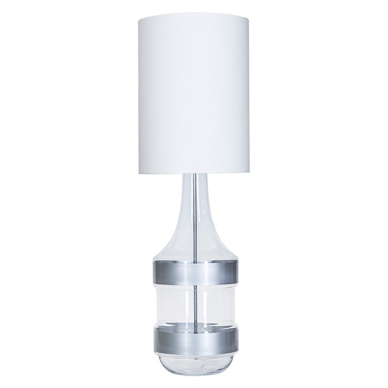 Levně 4concepts Designová stolní lampa BIARITZ Barva: Bílo-stříbrná