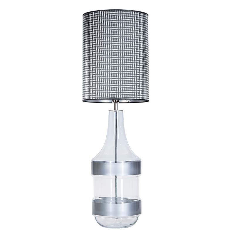 Levně 4concepts Designová stolní lampa BIARITZ Barva: Černo-stříbrná