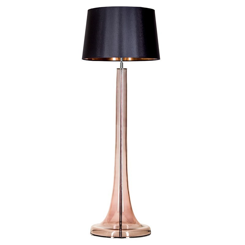 Levně 4concepts Designová stojací lampa ZURICH TRANSPARENT COPPER Barva: Černá