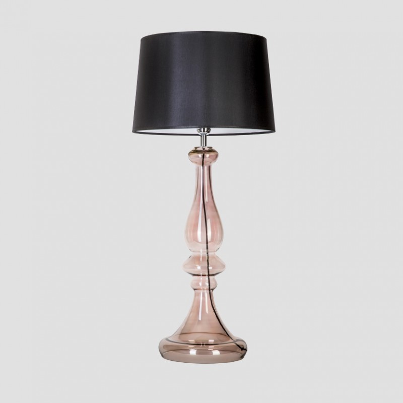 Levně 4concepts Luxusní stolní lampa LOUVRE TRANSPARENT COPPER Barva: Černo-bílá