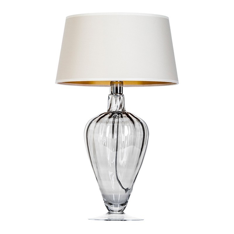 Levně 4concepts Luxusní stolní lampa BRISTOL TRANSPARENT BLACK Barva: Béžová